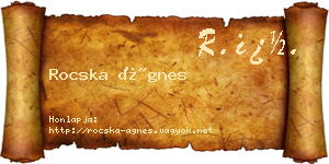 Rocska Ágnes névjegykártya